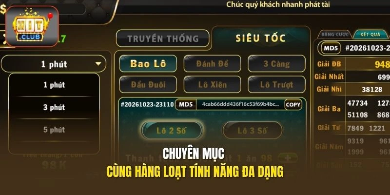 Chuyên mục cùng hàng loạt tính năng đa dạng