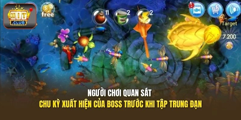 Mẹo Chơi Bắn Cá Online | Cách Bắn Boss Và Kết Hợp Vật Phẩm 2 Người chơi quan sát chu kỳ xuất hiện của boss trước khi tập trung đạn